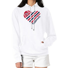 MLB Washington Nationals G-III 4Her by Carl Banks Women's Heart Fleece Pullover Hoodie