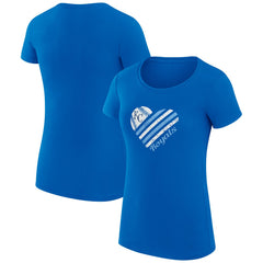MLB Kansas City Royals G-III 4Her by Carl Banks Women's Super-Slim Fit Lightweight Heart Graphic T-Shirt