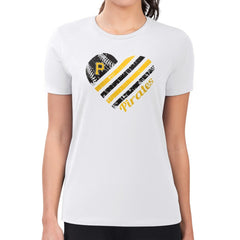 MLB Pittsburgh Pirates G-III 4Her by Carl Banks Women's Super-Slim Fit Lightweight Heart Graphic T-Shirt