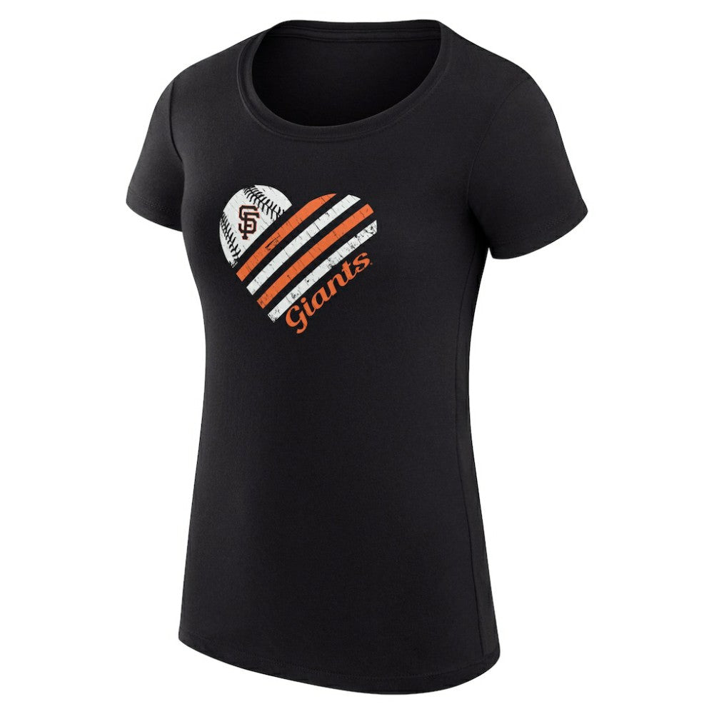 MLB San Francisco Giants G-III 4Her by Carl Banks Women's Super-Slim Fit Lightweight Heart Graphic T-Shirt