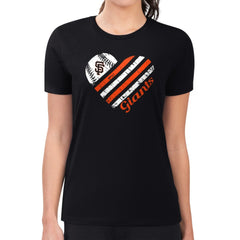 MLB San Francisco Giants G-III 4Her by Carl Banks Women's Super-Slim Fit Lightweight Heart Graphic T-Shirt