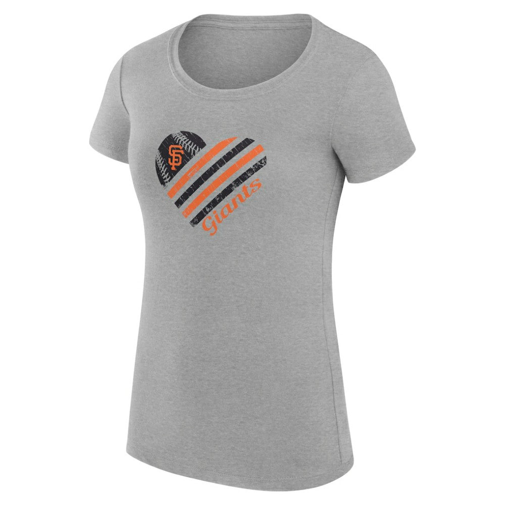 MLB San Francisco Giants G-III 4Her by Carl Banks Women's Super-Slim Fit Lightweight Heart Graphic T-Shirt
