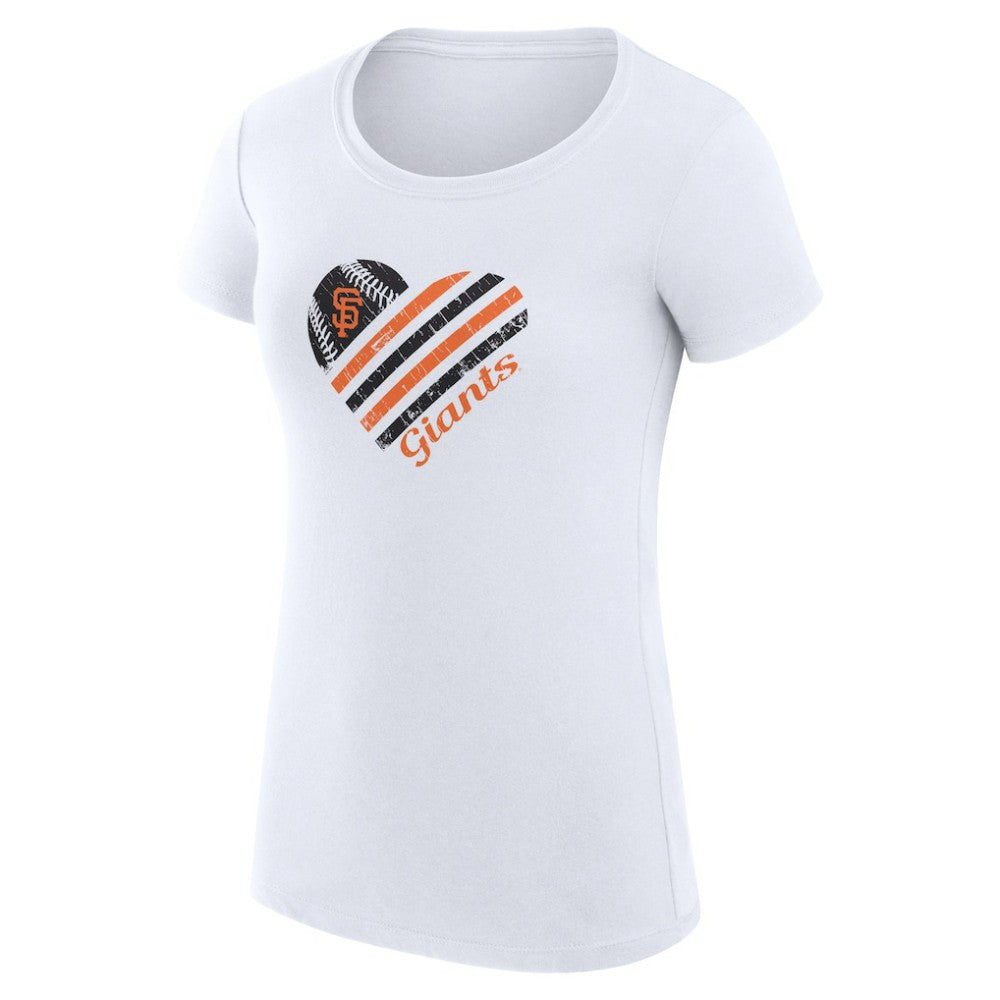 MLB San Francisco Giants G-III 4Her by Carl Banks Women's Super-Slim Fit Lightweight Heart Graphic T-Shirt