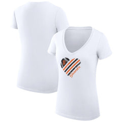 MLB San Francisco Giants G-III 4Her by Carl Banks Women's Super-Slim Fit Lightweight Heart V-Neck T-Shirt