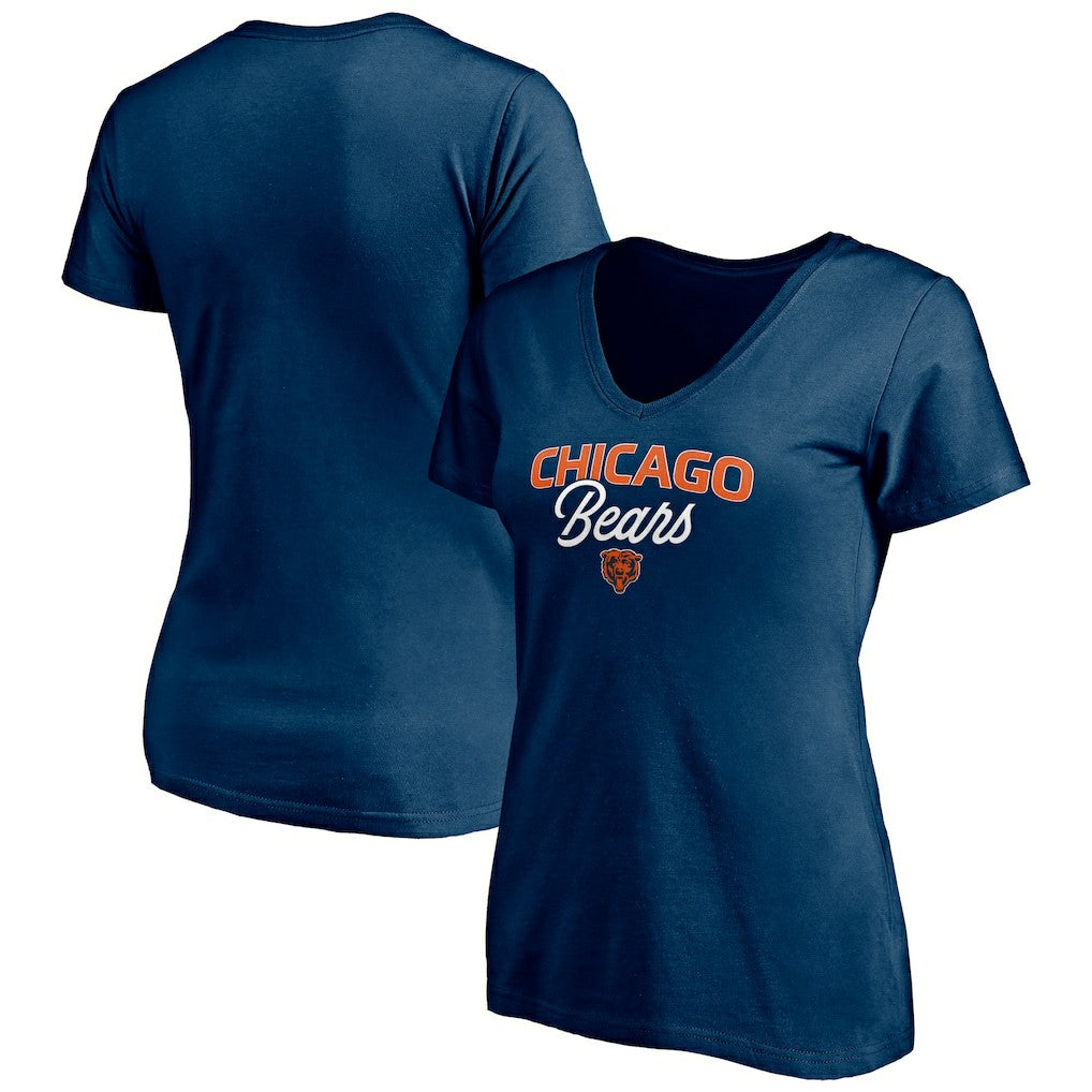 Women's Depth Chart V-Neck T-Shirt - Chicago Bears