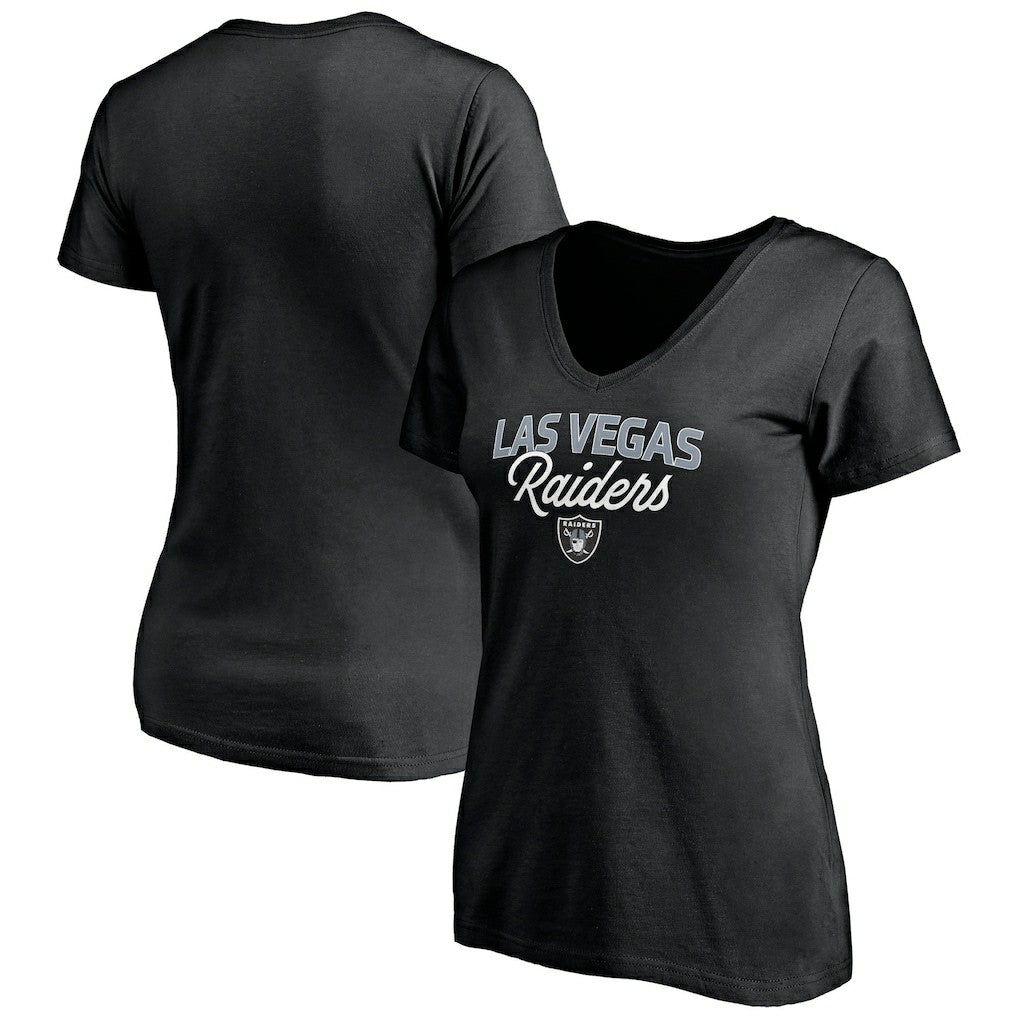 Women's Depth Chart V-Neck T-Shirt - Las Vegas Raiders