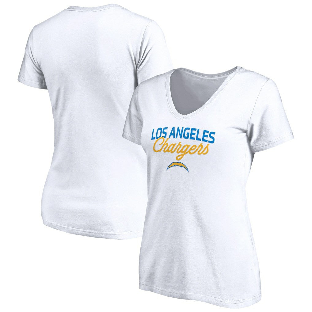 Women's Depth Chart V-Neck T-Shirt - Los Angeles Chargers