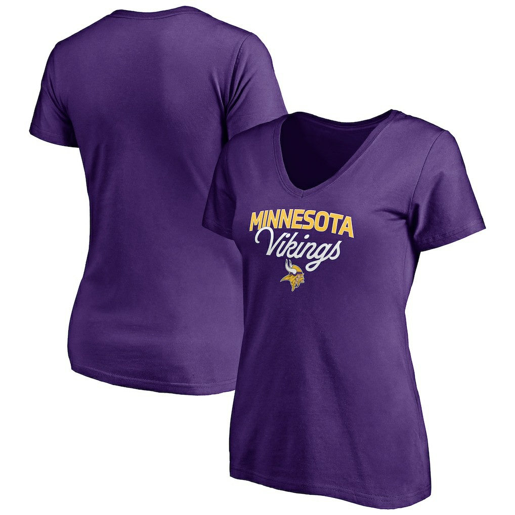 Women's Depth Chart V-Neck T-Shirt - Minnesota Vikings