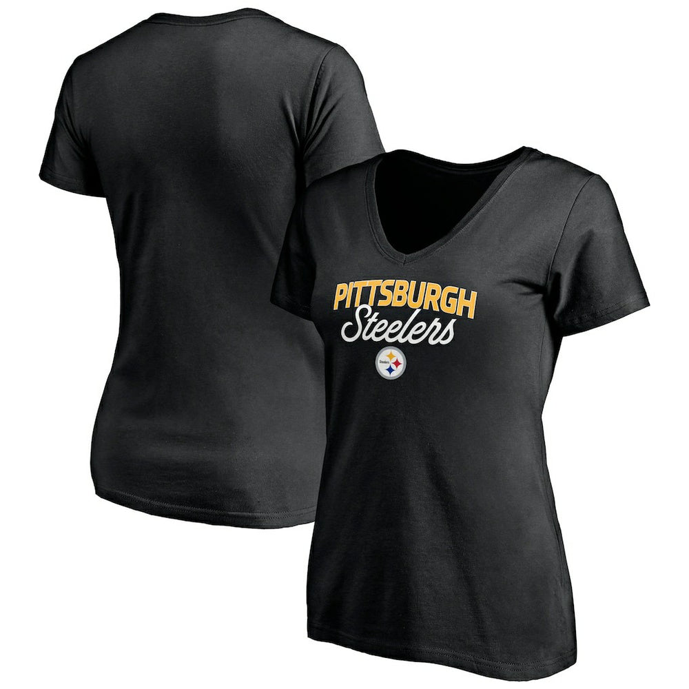 Women's Depth Chart V-Neck T-Shirt - Pittsburgh Steelers
