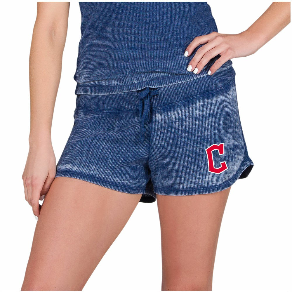 MLB Cleveland Guardians Concepts Sport Women's Resurgence Waffle Knit Shorts