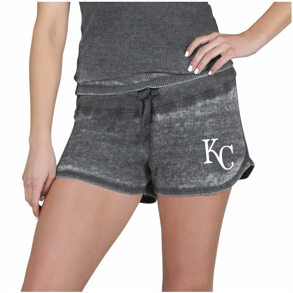 MLB Kansas City Royals Concepts Sport Women's Resurgence Waffle Knit Shorts