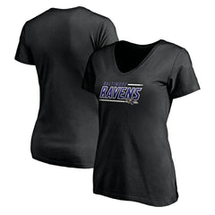 Women's Mascot In Bounds V-Neck T-Shirt - Baltimore Ravens