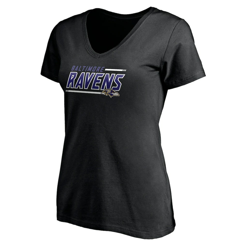 Women's Mascot In Bounds V-Neck T-Shirt - Baltimore Ravens