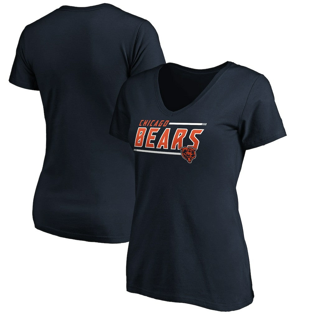 Women's Mascot In Bounds V-Neck T-Shirt - Chicago Bears