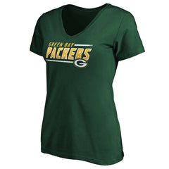 Women's Mascot In Bounds V-Neck T-Shirt - Green Bay Packers
