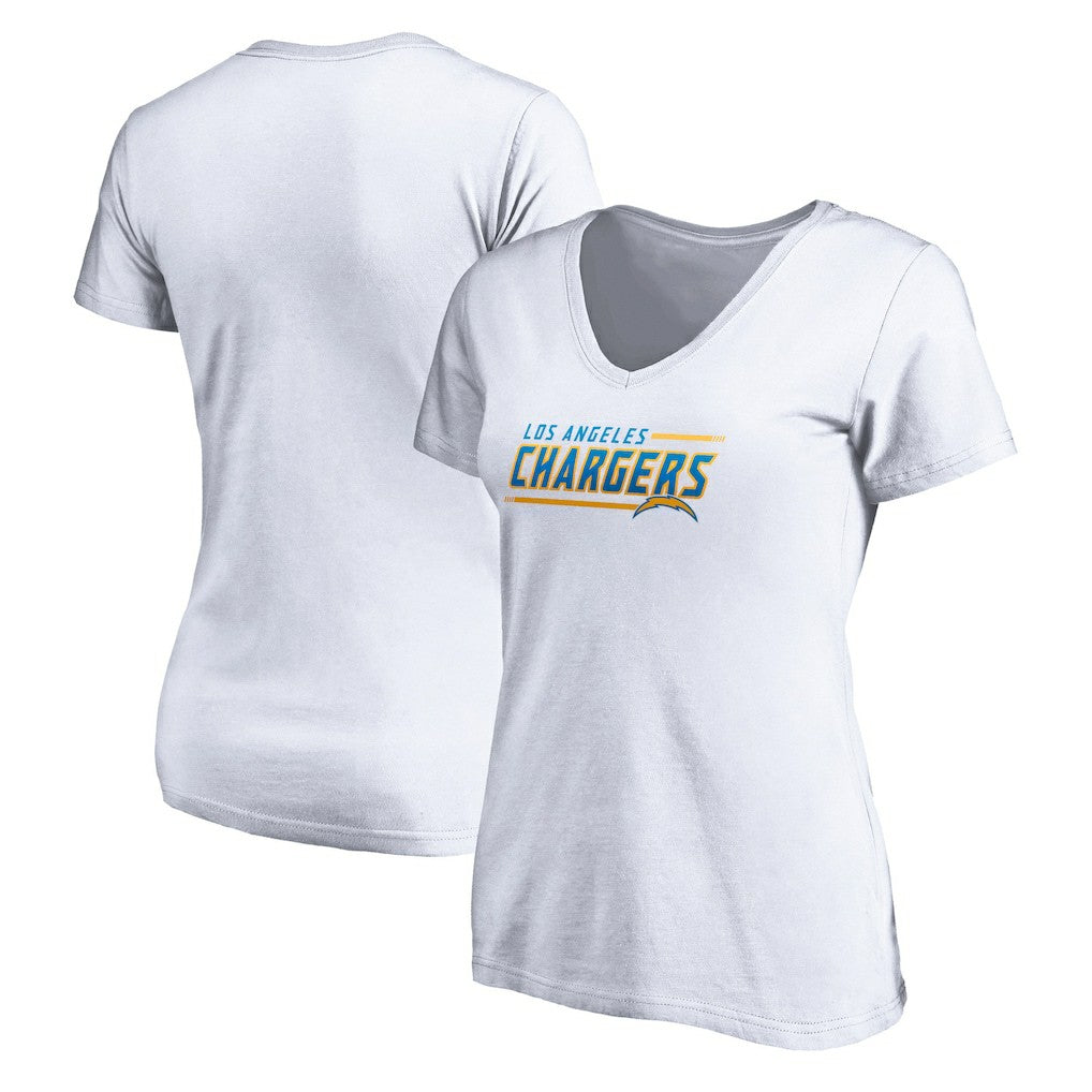Women's Mascot In Bounds V-Neck T-Shirt - Los Angeles Chargers