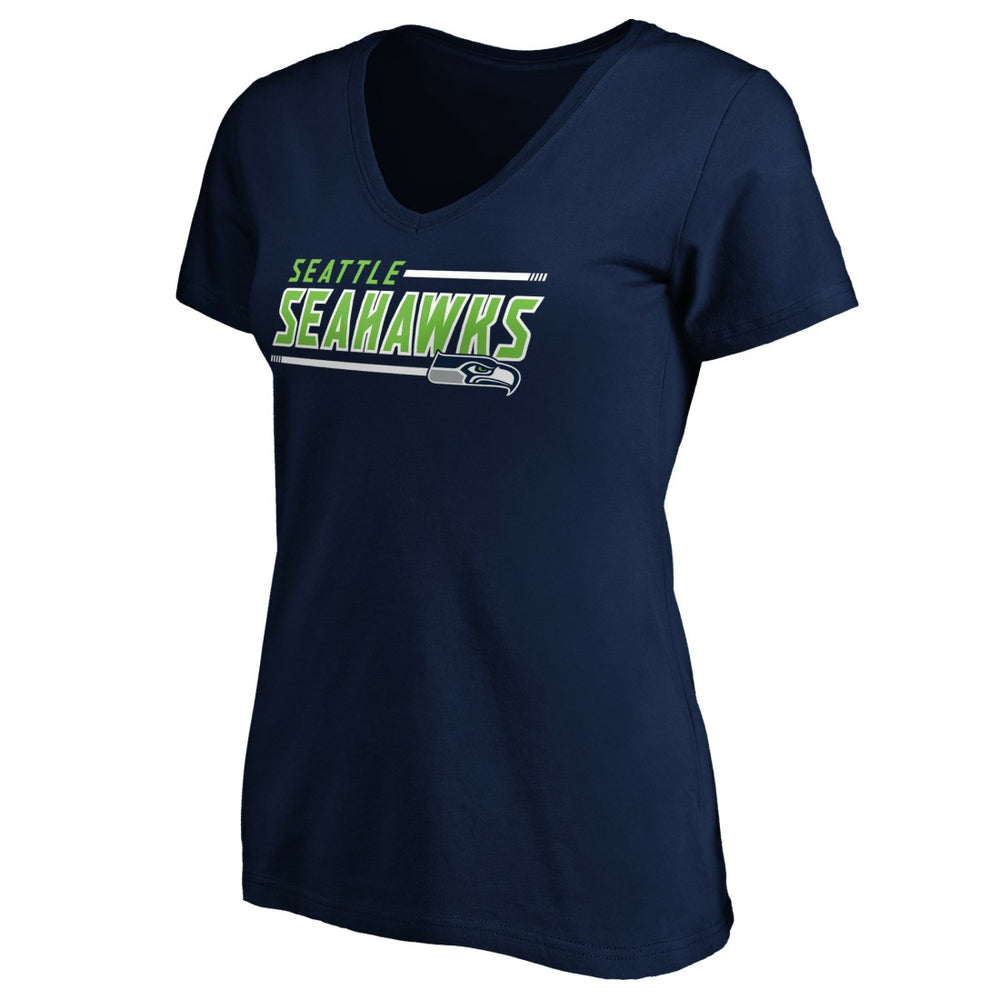 Women's Mascot In Bounds V-Neck T-Shirt - Seattle Seahawks