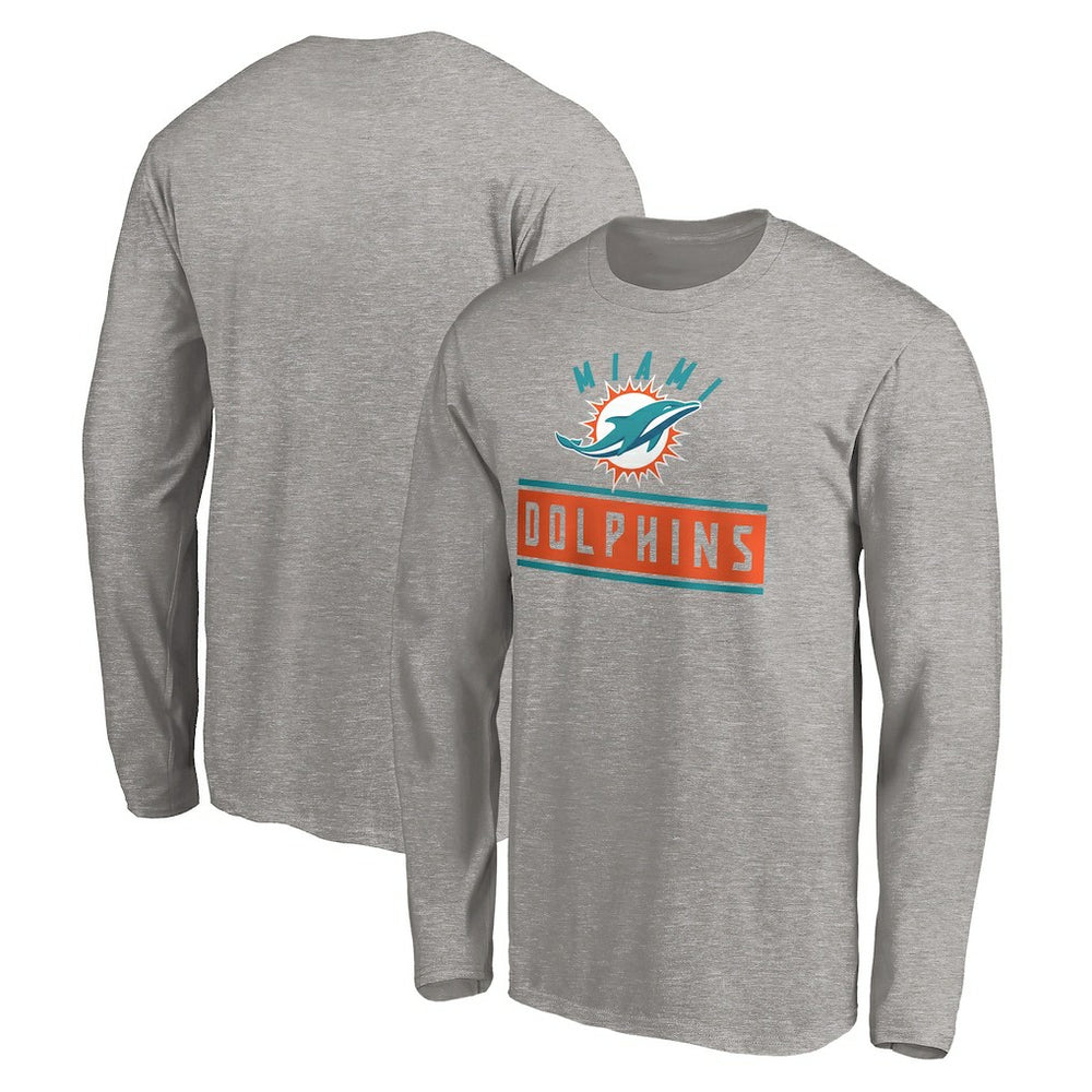 Team Arch Knockout Long Sleeve T-Shirt - Miami Dolphins