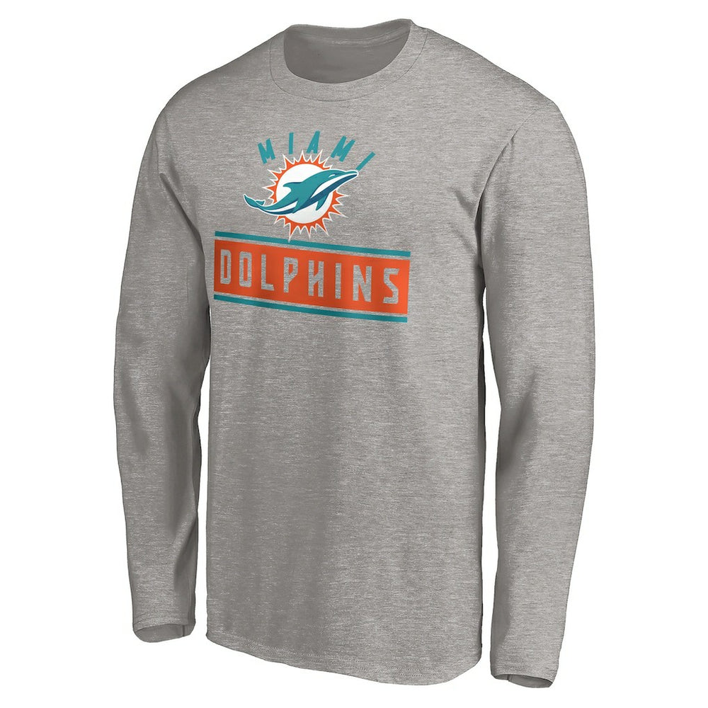 Team Arch Knockout Long Sleeve T-Shirt - Miami Dolphins