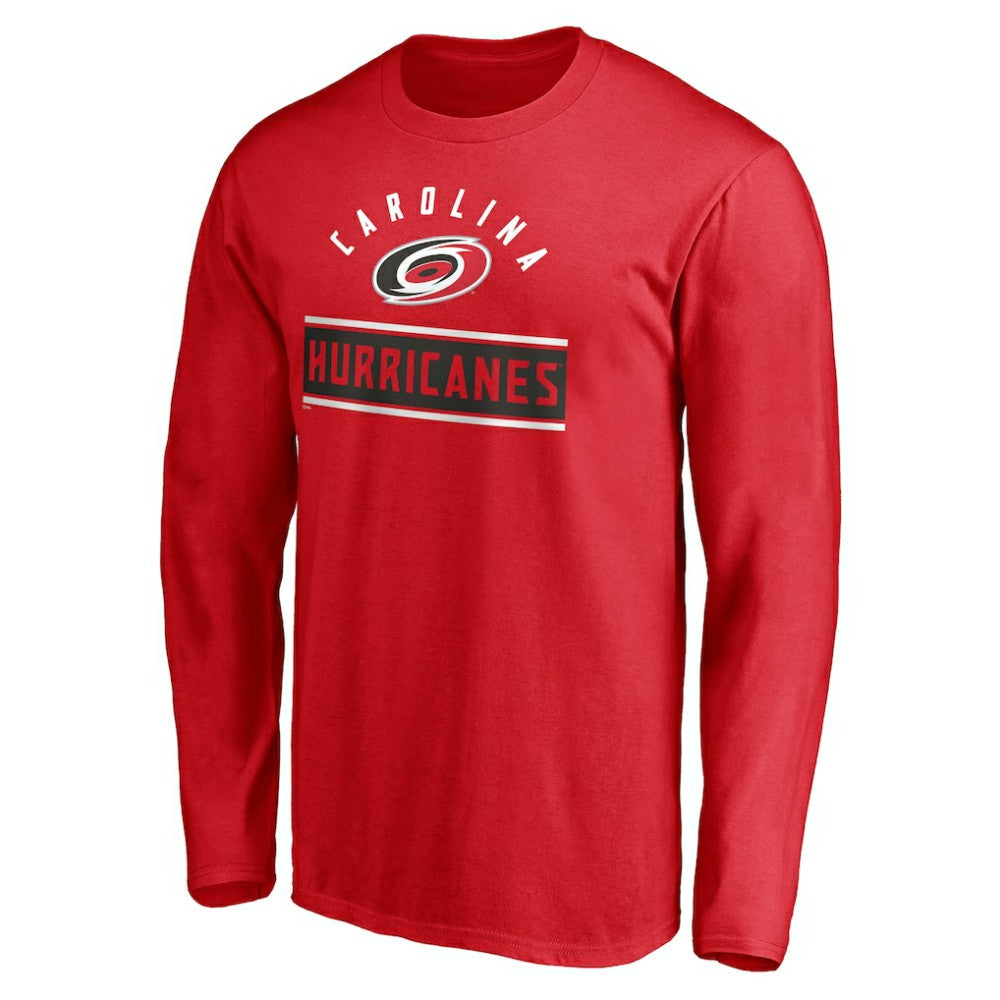 NHL Red Carolina Hurricanes Team Arch Knockout Long Sleeve T-Shirt