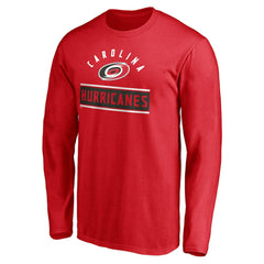 NHL Red Carolina Hurricanes Team Arch Knockout Long Sleeve T-Shirt