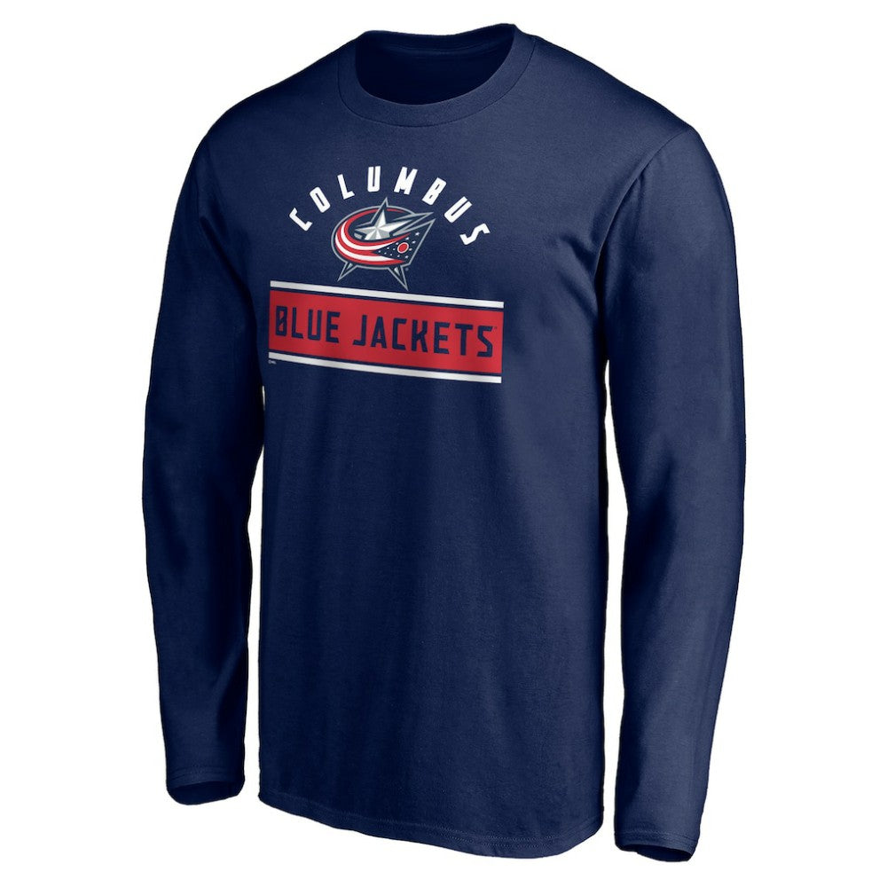 NHL Navy Columbus Blue Jackets Team Arch Knockout Long Sleeve T-Shirt