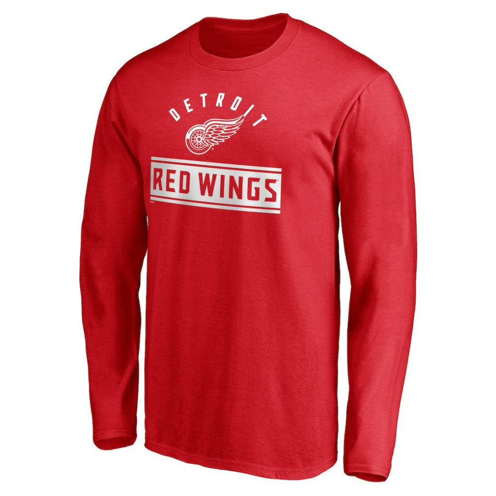 NHL Red Detroit Red Wings Team Arch Knockout Long Sleeve T-Shirt