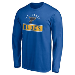 NHL Blue St. Louis Blues Team Arch Knockout Long Sleeve T-Shirt