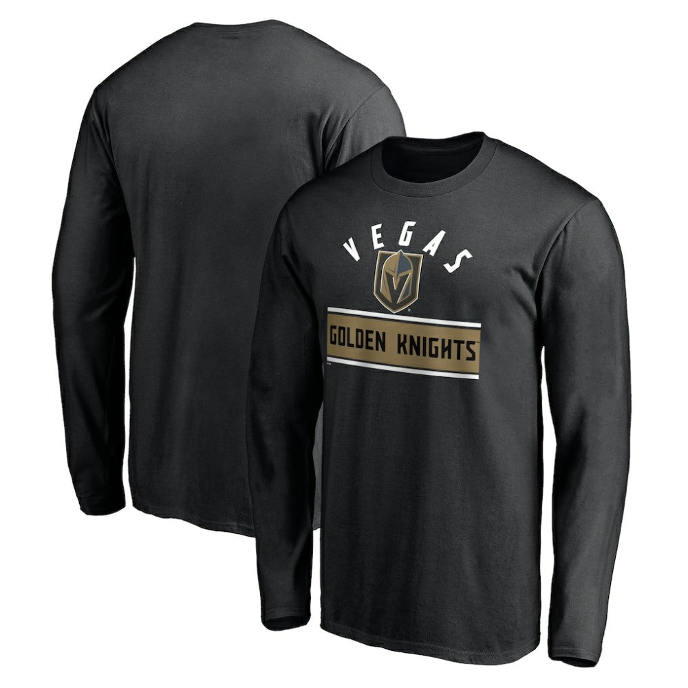 NHL Black Vegas Golden Knights Team Arch Knockout Long Sleeve T-Shirt