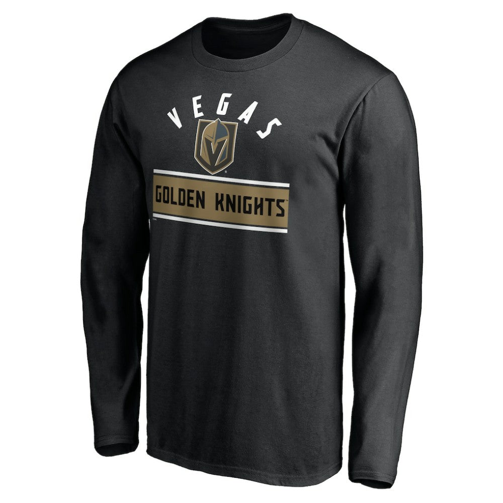 NHL Black Vegas Golden Knights Team Arch Knockout Long Sleeve T-Shirt