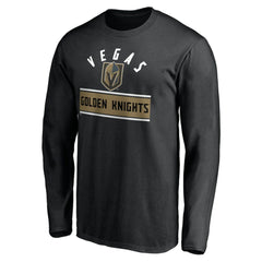 NHL Black Vegas Golden Knights Team Arch Knockout Long Sleeve T-Shirt