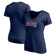 NHL Navy Colorado Avalanche Women's Mascot In Bounds V-Neck T-Shirt