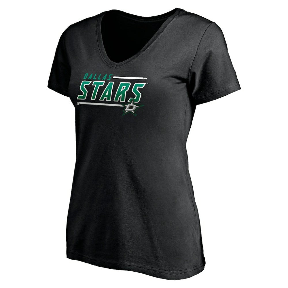 NHL Black Dallas Stars Women's Mascot In Bounds V-Neck T-Shirt