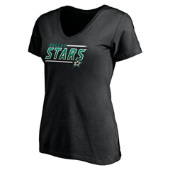NHL Black Dallas Stars Women's Mascot In Bounds V-Neck T-Shirt
