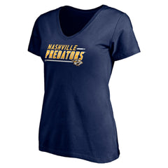 NHL Navy Nashville Predators Women's Mascot In Bounds V-Neck T-Shirt