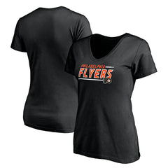 NHL Black Philadelphia Flyers Women's Mascot In Bounds V-Neck T-Shirt