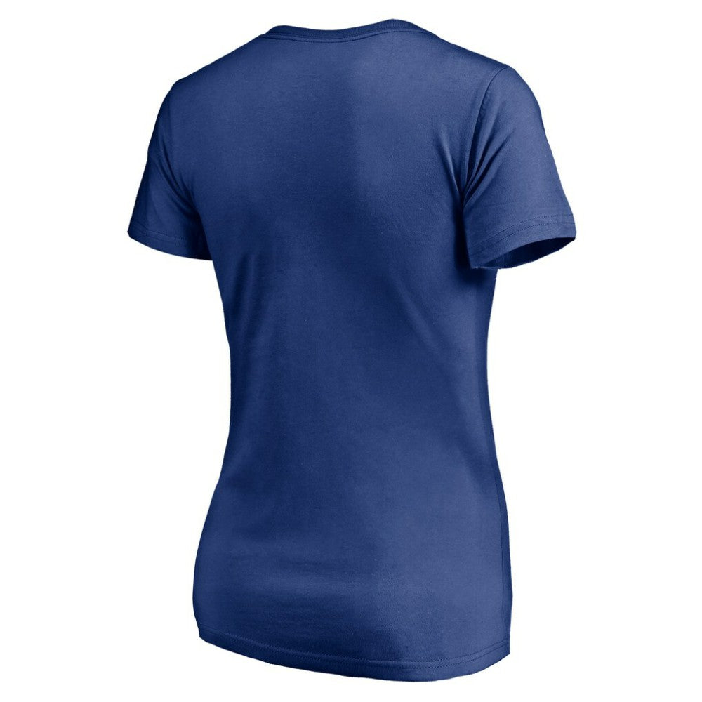 NHL Blue Vancouver Canucks Women's Mascot In Bounds V-Neck T-Shirt