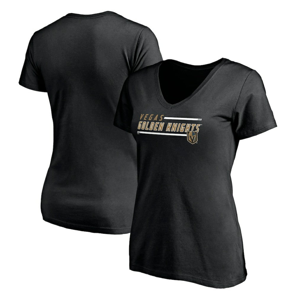 NHL Black Vegas Golden Knights Women's Mascot In Bounds V-Neck T-Shirt