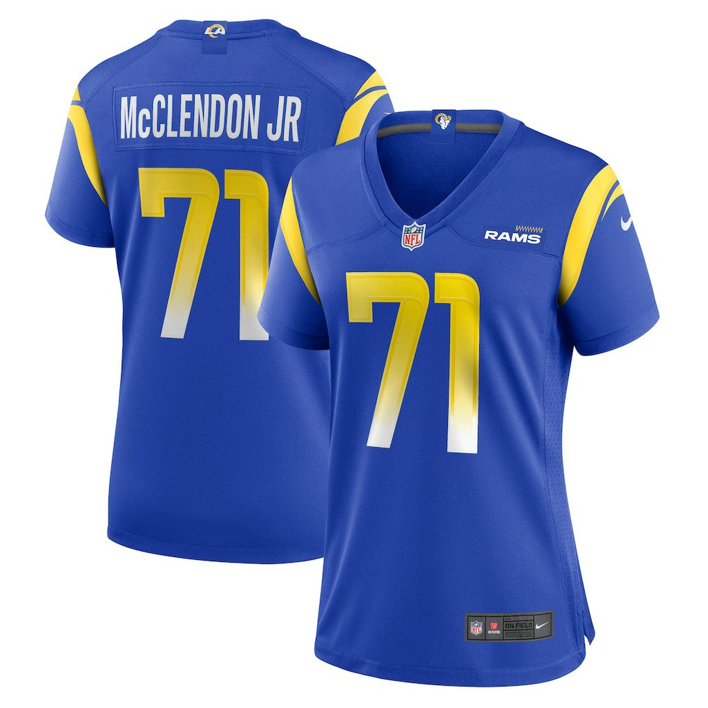 Warren McClendon Jr.  Women's Team Game Jersey - Los Angeles Rams