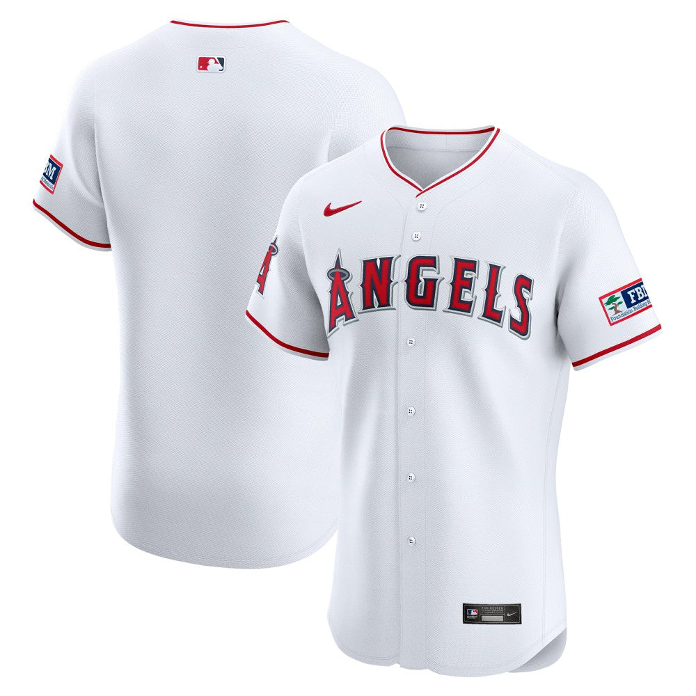 MLB Los Angeles Angels Nike Home Elite Patch Jersey