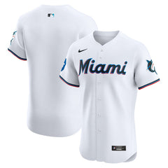 MLB Miami Marlins Nike Home Elite Patch Jersey