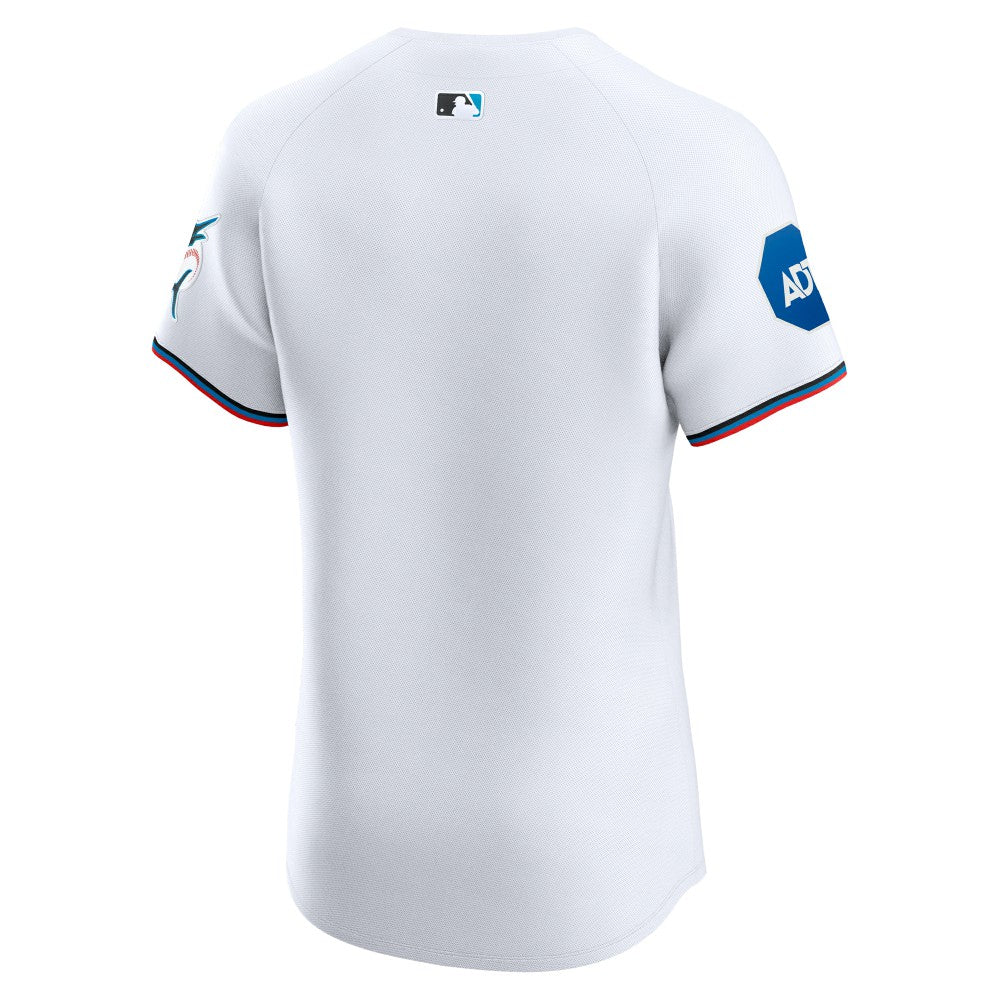 MLB Miami Marlins Nike Home Elite Patch Jersey