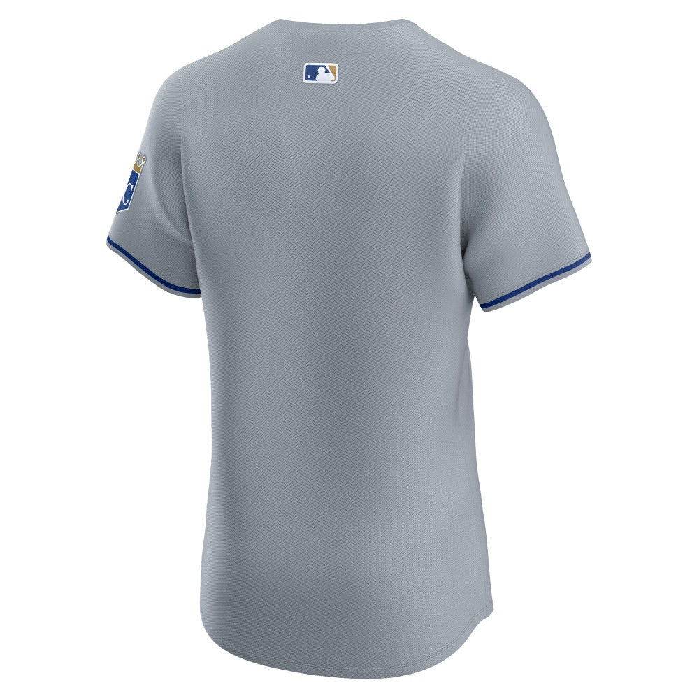 MLB Kansas City Royals Nike Road Vapor Premier Elite Patch Jersey
