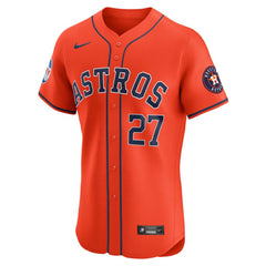 MLB Jose Altuve Houston Astros Nike Alternate Elite Sponsor Patch Player Jersey