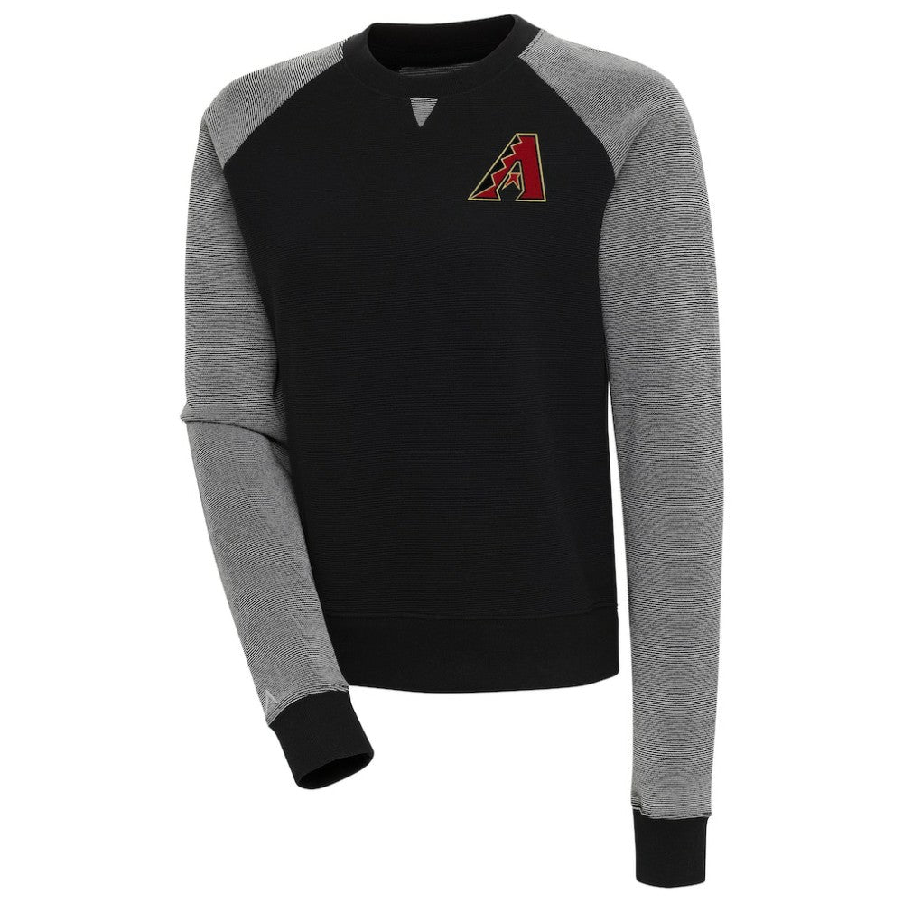 MLB Arizona Diamondbacks Antigua Women's Flier Bunker Tri-Blend Pullover Sweatshirt