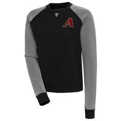 MLB Arizona Diamondbacks Antigua Women's Flier Bunker Tri-Blend Pullover Sweatshirt