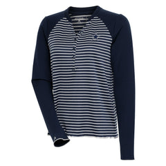 Antigua Women's Maverick Waffle Henley Long Sleeve T-Shirt - Dallas Cowboys