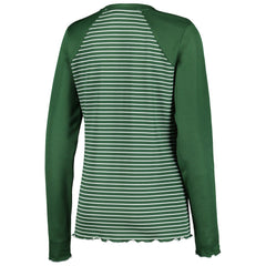 Antigua Women's Maverick Waffle Henley Long Sleeve T-Shirt - Green Bay Packers