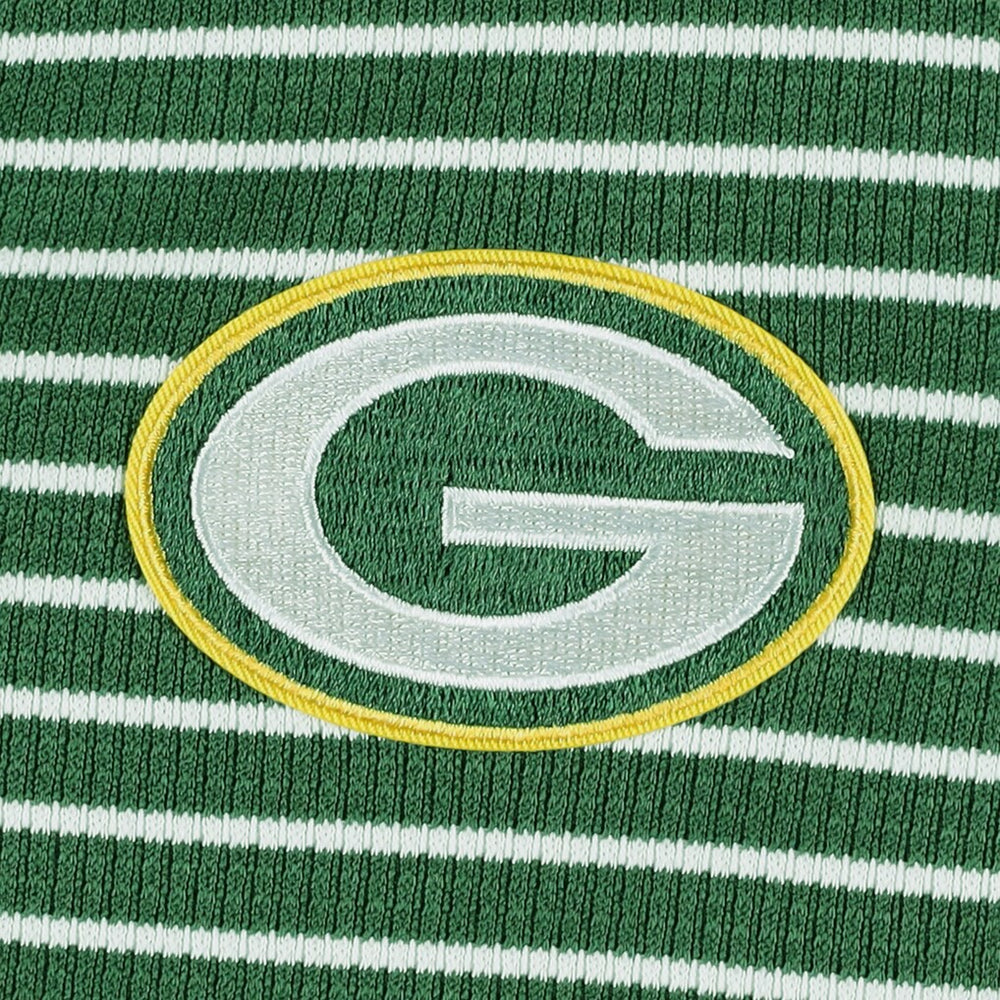 Antigua Women's Maverick Waffle Henley Long Sleeve T-Shirt - Green Bay Packers