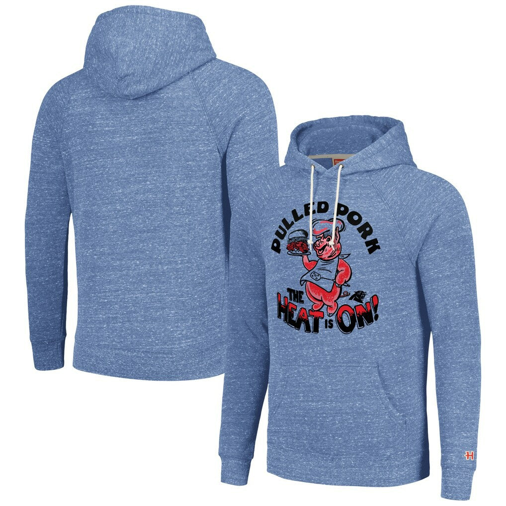 Homage Unisex NFL x Guy Fieri’s Flavortown Tri-Blend Pullover Hoodie - Carolina Panthers